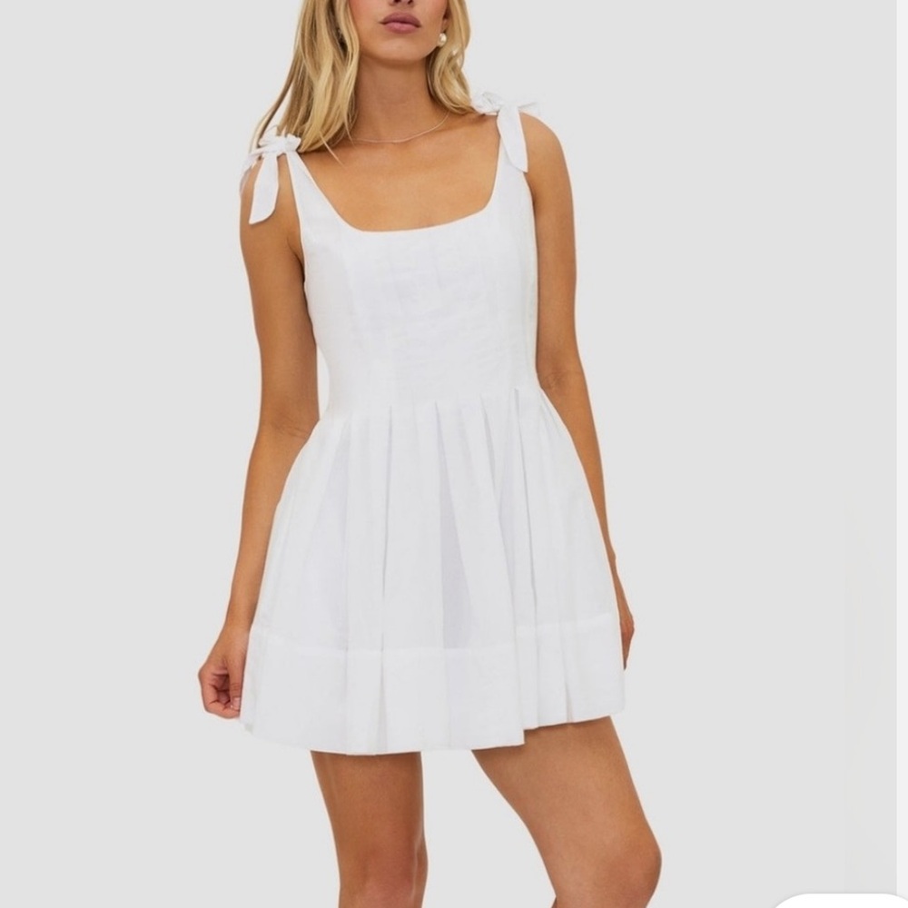 NWT Beach Riots Jacey White Mangolia 100% Cotton Dress